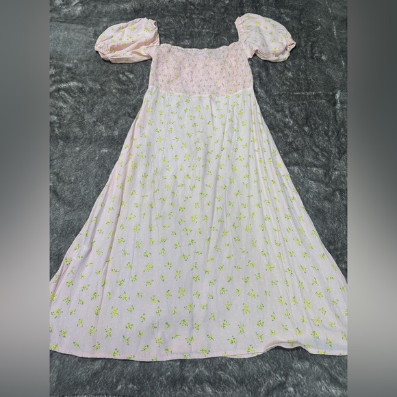 Faithfull the Brand Pink Yellow and green Floral dress - Picture 10 of 14